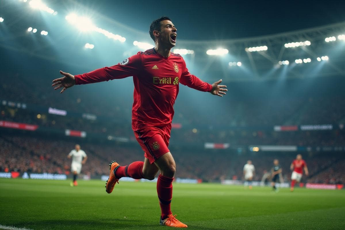 Cristiano Ronaldo celebrating a goal